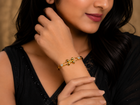 Aeza Anti-Tarnish Butterfly Gold Bracelet for Women | Elegant Heart Stone Bracelet | Adjustable Fashion Jewellery