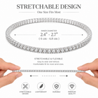 Aeza Stretchable Tennis Bracelet for Women | Sparkling Cubic Zirconia CZ Bracelet | Flexible Stretch Bracelet for Daily Wear, Party & Special Occasions