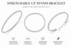 Aeza Stretchable Tennis Bracelet for Women | Sparkling Cubic Zirconia CZ Bracelet | Flexible Stretch Bracelet for Daily Wear, Party & Special Occasions