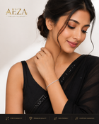 Aeza Stretchable Tennis Bracelet for Women | Sparkling Cubic Zirconia CZ Bracelet | Flexible Stretch Bracelet for Daily Wear, Party & Special Occasions