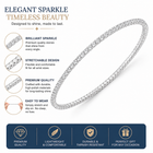 Aeza Stretchable Tennis Bracelet for Women | Sparkling Cubic Zirconia CZ Bracelet | Flexible Stretch Bracelet for Daily Wear, Party & Special Occasions