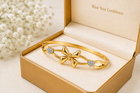 Aeza Anti-Tarnish Butterfly Gold Bracelet for Women | Elegant Heart Stone Bracelet | Adjustable Fashion Jewellery
