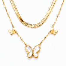 Aeza Gold Butterfly Heart Pendant Necklace