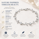 Aeza Tulip Cubic Zirconia Floral Vine Link Bracelet