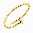 Aeza Gold Tone Nail Bangle Bracelet for Women – Minimalist Open Cuff Bracelet, Fashion Jewelry Wrist Bangle, Elegant Stackable Bracelet Gift for Women
