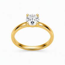 aeza Anti Tarnish Gold Plated Solitaire Ring for Women | Premium Cubic Zirconia Diamond Ring | Adjustable Stackable Promise Ring | Elegant Jewelry Gift for Women & Girls