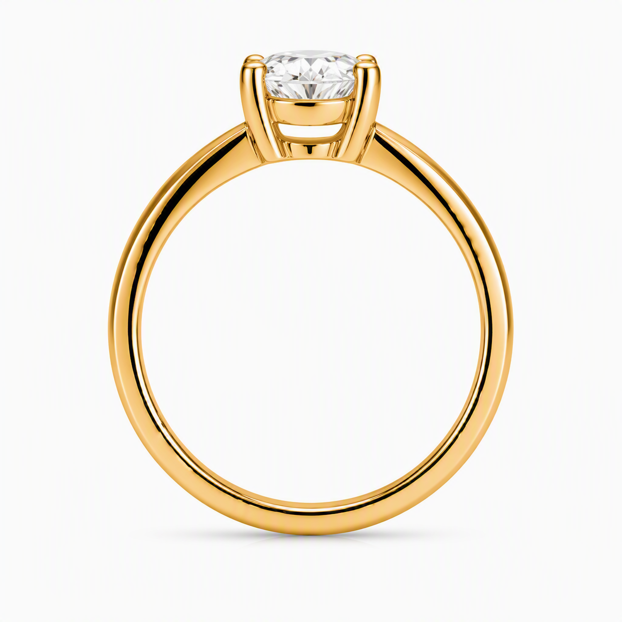 aeza Anti Tarnish Gold Plated Solitaire Ring for Women | Premium Cubic Zirconia Diamond Ring | Adjustable Stackable Promise Ring | Elegant Jewelry Gift for Women & Girls