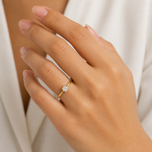 aeza Anti Tarnish Gold Plated Solitaire Ring for Women | Premium Cubic Zirconia Diamond Ring | Adjustable Stackable Promise Ring | Elegant Jewelry Gift for Women & Girls