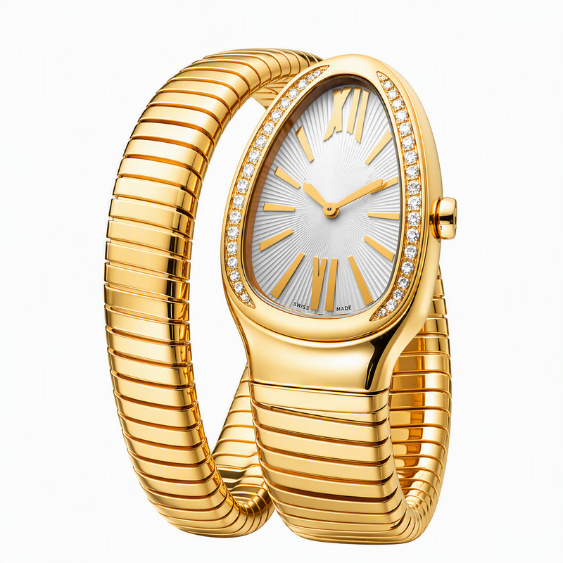 gold bracelet watch women, oval dial watch, stretch band watch, ladies fashion watch, crystal bezel watch, gold wrist watch, dress watch women, jewelry watch, expandable bracelet watch, elegant women's watch, analog quartz watch, luxury style watch, gift for her, fashionable wristwatch, formal watch women
